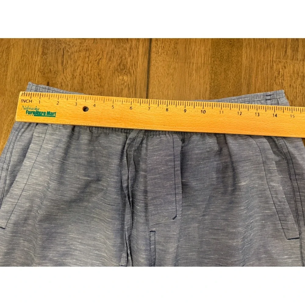 Lululemon Lab Men Blue Space Dye Tapered Jogger Pant Size M Recycled Linen Blend